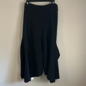 Cotton Flower Black Women's palazzo pants